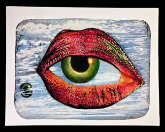 Salvador Dali Ceil et Levres Lithograph on Paper