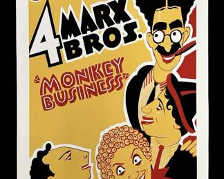 1931 Marx Brothers Monkey Business Movie Poster