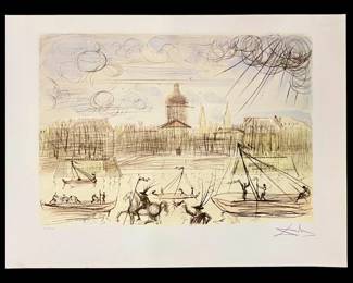 LE Salvador Dali “Academy of France" Litho + CoA