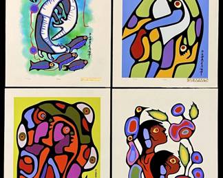 4pc Norval Morrisseau “A Shaman’s Vision" Lithos
