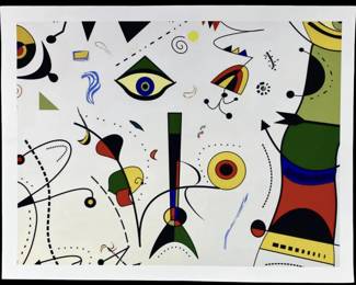 Joan Miró Surrealist Art Lithograph
