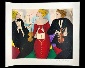 Signed Linda Le Kinff “Florilege" Serigraph w/ CoA