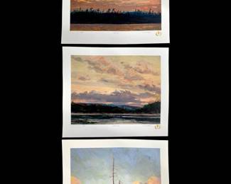 3pc Tom Thomson “Twilight Serenade" Lithographs