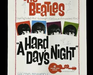 VTG The Beatles “A Hard Day’s Night" Movie Poster