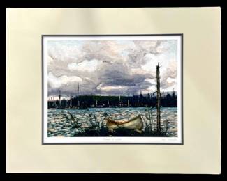 Tom Thomson “Canoe & Lake" Lithograph