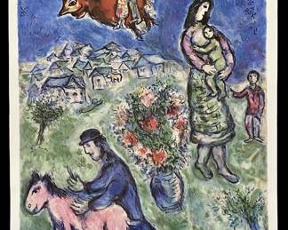 LE Marc Chagall “Sur la Route du Village" Litho