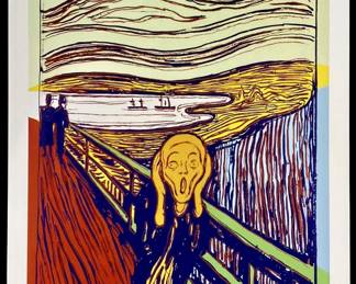 Signed Andy Warhol “The Scream" Lithograph