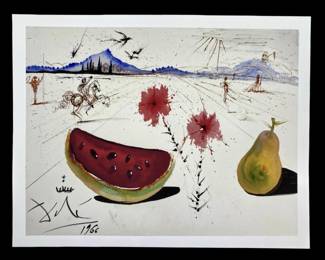Salvador Dali Ampurdanese Landscape Lithograph