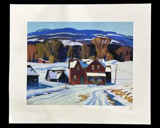 A.J. Casson “Country House" Lithograph