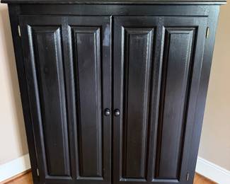 Pottery barn corner shelf with lots of storage