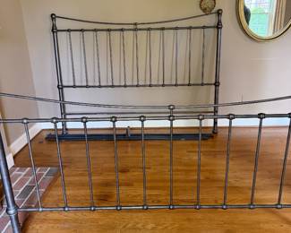 Pottery barn, king size pewter bed frame