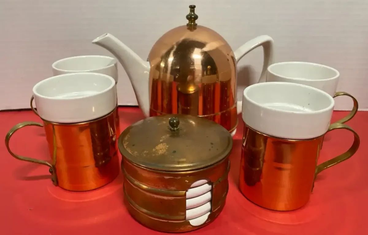  01 Copper Tea Set