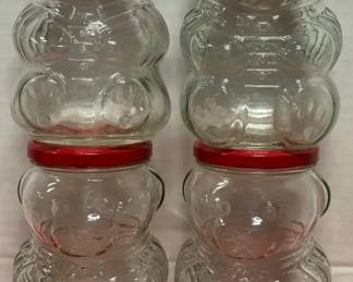 4 Glass Honey Bear Jars