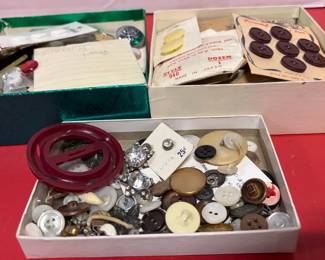Huge Collection Of Vintage Buttons