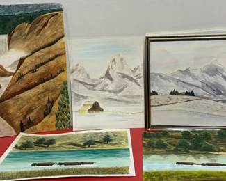 Framed Mountain Landscapes