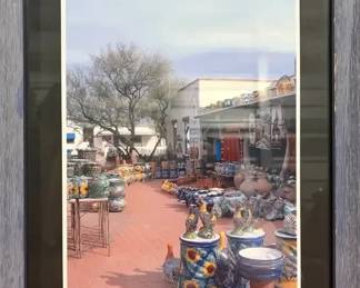 Framed Picture Of Pottery Market