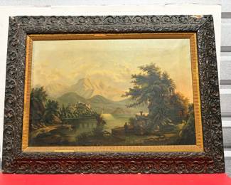 Antique Landscape Framed