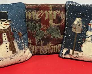 3 Holiday Throw Pillows