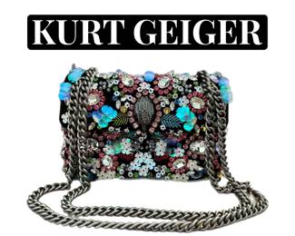 Kurt Geiger Handbag Velvet Kensington Bag