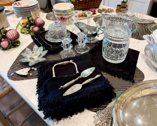 Crystal and Silver Plate
