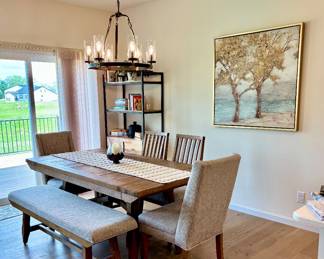 Dining Table and Chairs with Bench