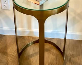 Brass and Glass Side Table