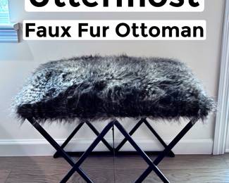 Uttermost Faux Fur Ottoman