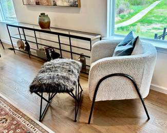 Uttermost Chair and Ottoman