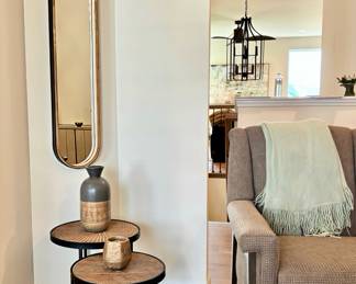 Round Nesting Tables, Long Oval Mirror