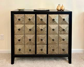 Swank Black and Champagne Cabinet by Stein World