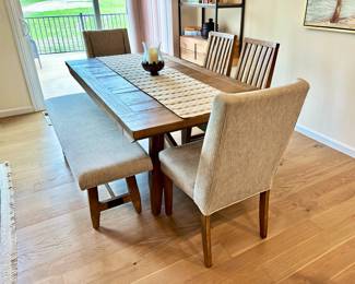 Dining Table and Chairs with Bench