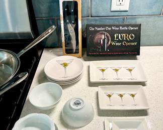 Martini Glass Serving Pieces and Other Serving Pieces