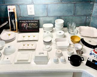 Serving Pieces, Wine Bottle Opener and Kitchen Items