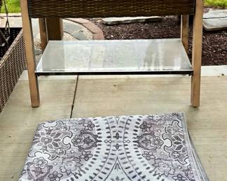 Outdoor Table and Outdoor Area Rug