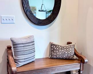 Drexel Heritage Backless Bench, Accent Pillows