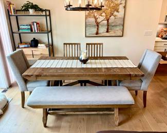 Dining Table and Chairs with Bench