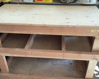 Lot 42: Rolling Wood Work Bench