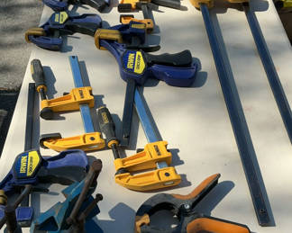 Lot 36: Assorted Bar Clamps and Bench Vises