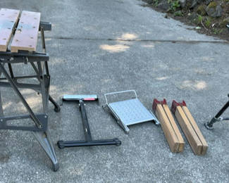 Lot 34: Black & Decker Workmate Workbench with Tool Stands and Accessories