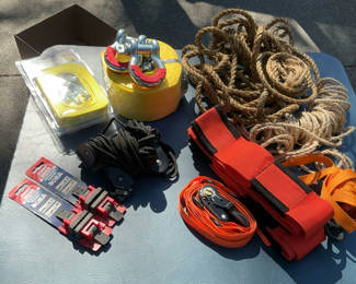 Lot 118: Heavy Duty Moving Straps, Ropes, And More