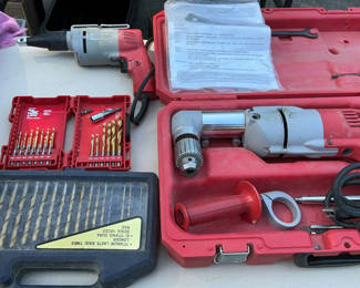Lot 9: Two Milwaukee Drills & Bits