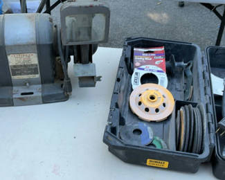 Lot 29: Dewalt Angle Grinder, Craftsman Bench Grinder
