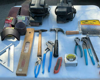 Lot 82: Belt Sanders And Hand tools
