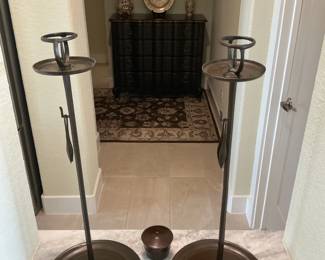 Sakuro Zen Buddhist Temple Candleholders with smoke pots.  