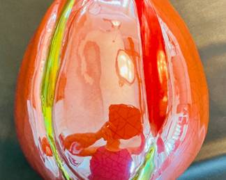 Hungarian Zsolnay Studio Pyrogranite Tulip Vase.  Ask to see if interested.   Artist signed, studio piece.  One of a kind.