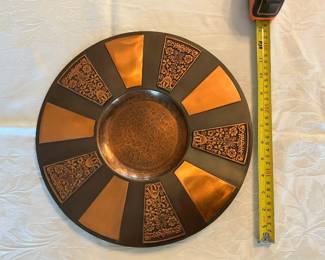 MCM Hungarian Copper Plates and 1 vase.