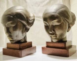 Art deco bronze busts / heads, highly valuable, investment grade.  Signed.  Ask to see.  
