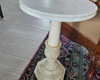 Italian Marble side table with pineapple.  