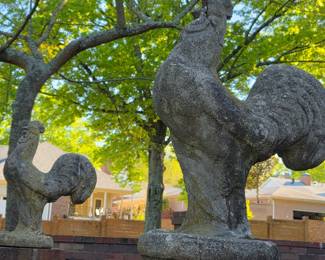 Two concrete roosters available