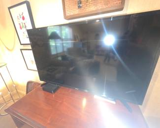 One of two televisions